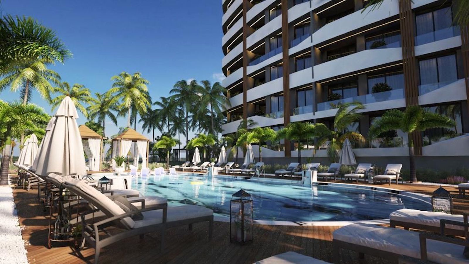 апартаменты 1+1 в новом комплексе Алании Авсаллар