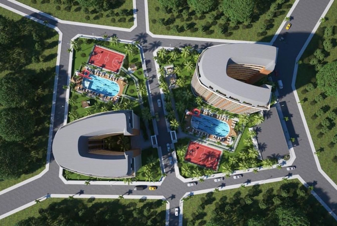 апартаменты 1+1 в новом комплексе Алании Авсаллар