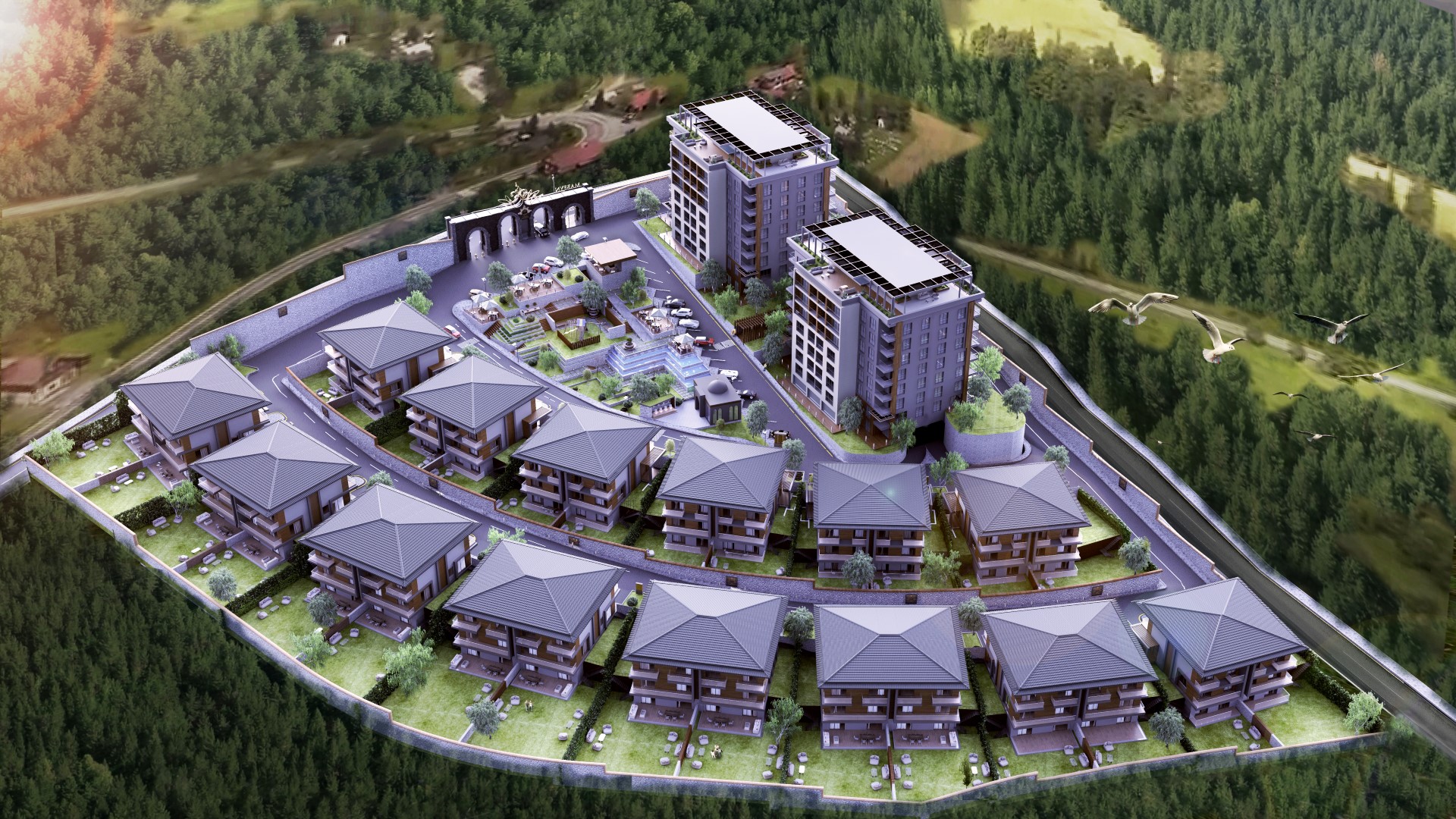 Вилла в сданном комплексе от застройщика в Стамбуле