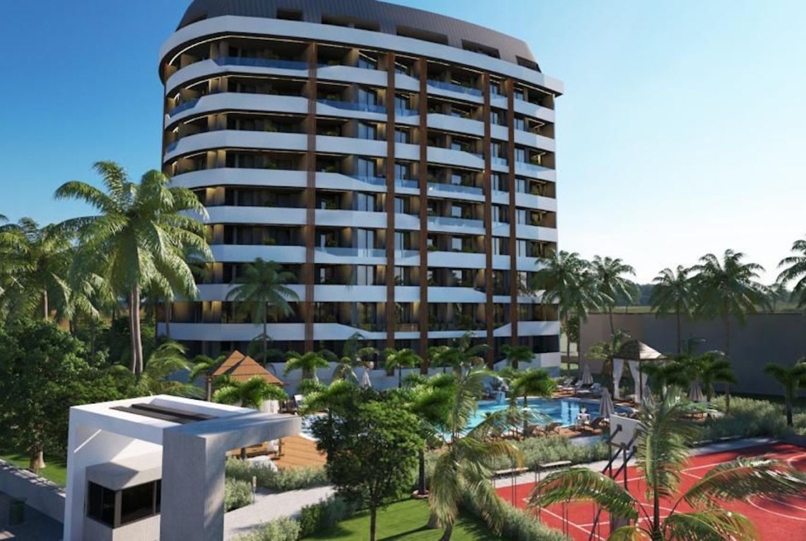 апартаменты 1+1 в новом комплексе Алании Авсаллар