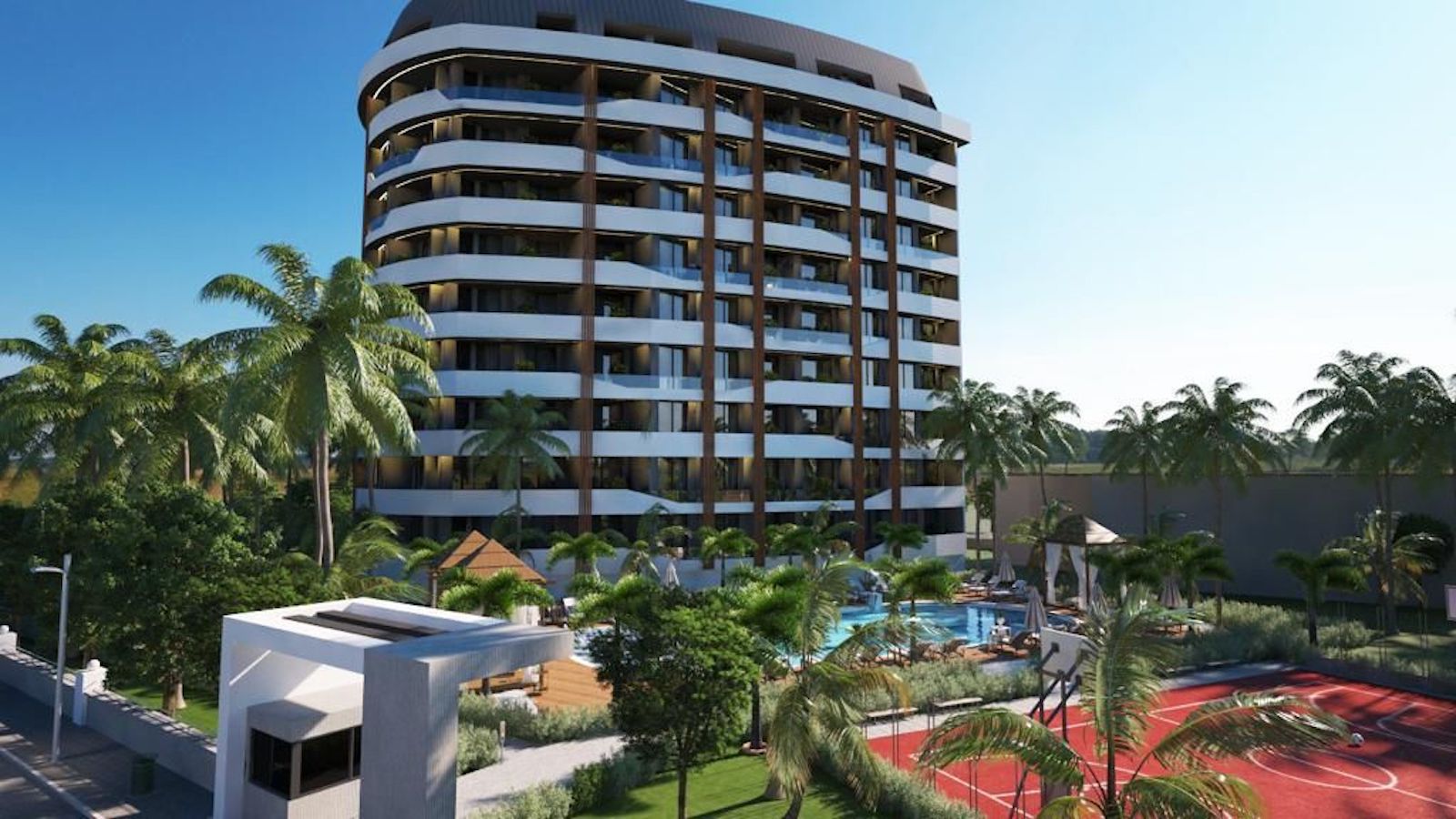 апартаменты 1+1 в новом комплексе Алании Авсаллар