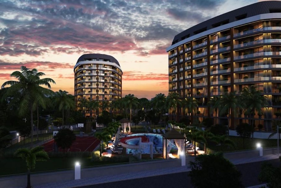 апартаменты 1+1 в новом комплексе Алании Авсаллар