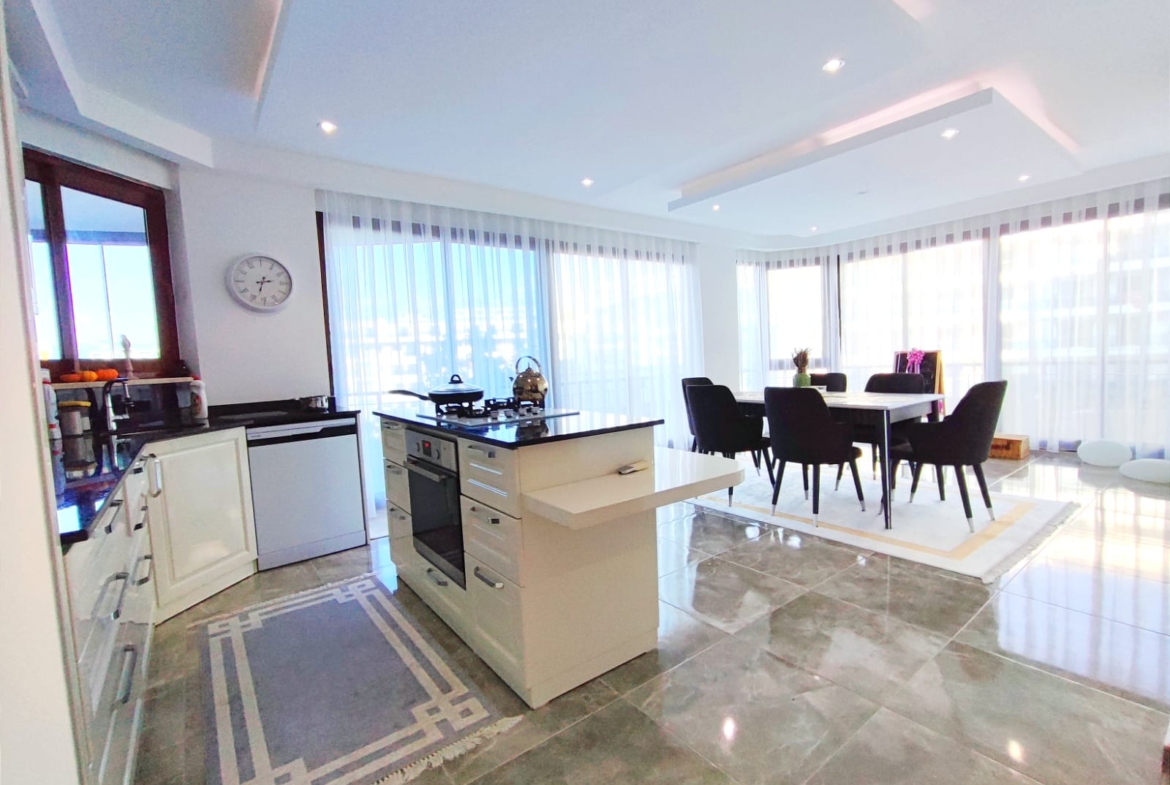 двухуровневые апартаменты в Аланье формата 2+1