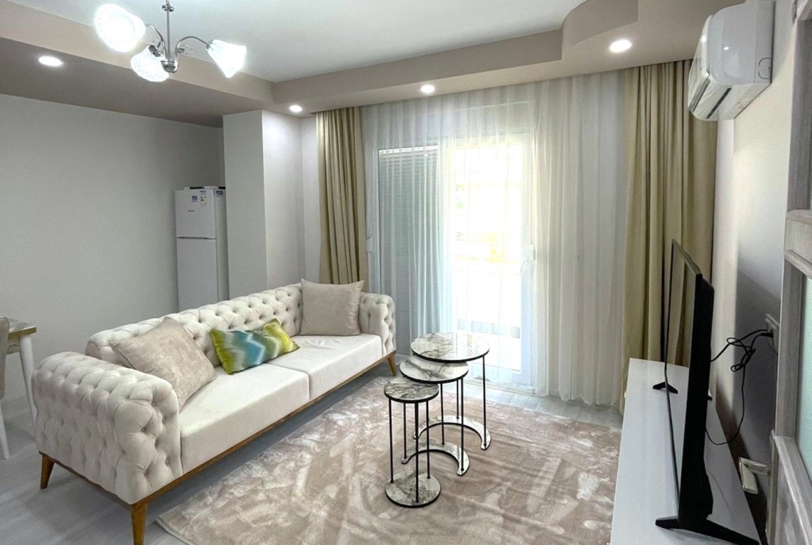 меблированная квартира 1+1 в районе Газипаша