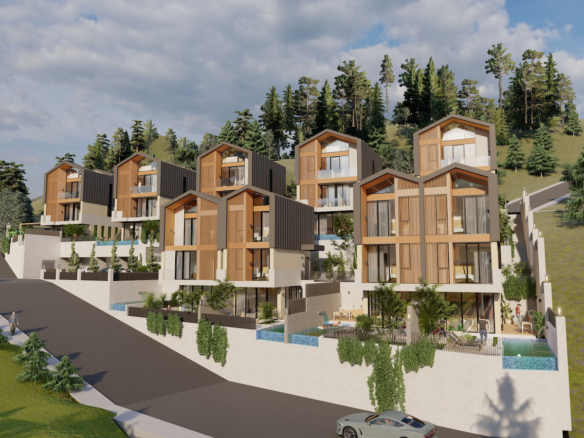 виллы в Центре Алании в новом строящемся комплексе