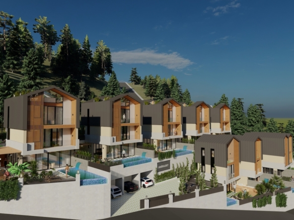 виллы в Центре Алании в новом строящемся комплексе