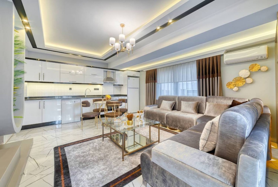 квартира 2+1 с ремонтом в Центре Алании