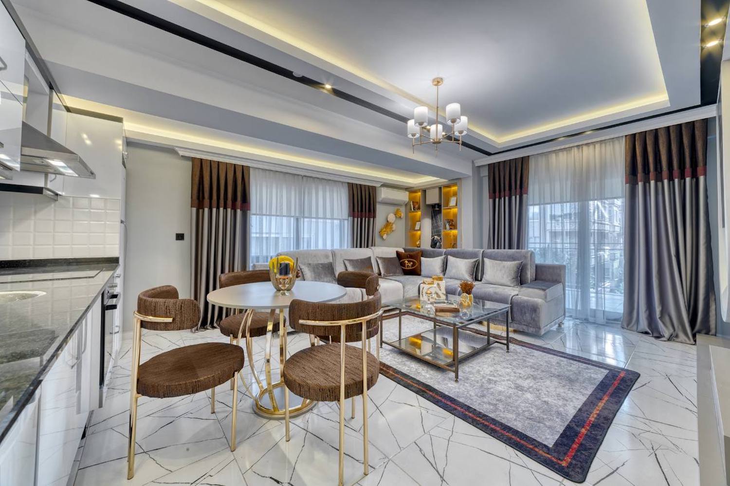 квартира 2+1 с ремонтом в Центре Алании