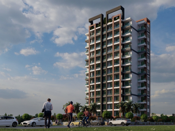 Квартира 1+1 от застройщика в Мерсине район Тедже