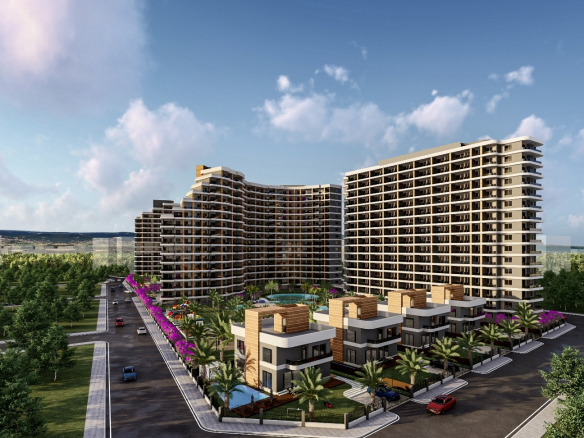 Купить виллу 4+1 от застройщика у моря в Мерсине район Томюк