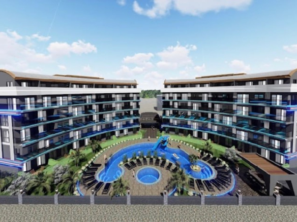 дуплекс 2+1 в районе Оба в новом ЖК Алании