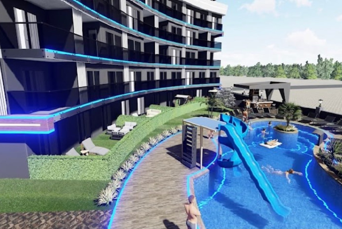 дуплекс 2+1 в районе Оба в новом ЖК Алании