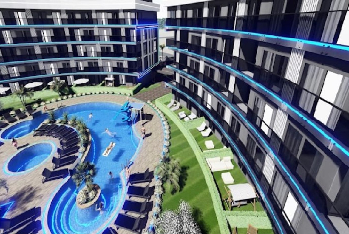 дуплекс 2+1 в районе Оба в новом ЖК Алании