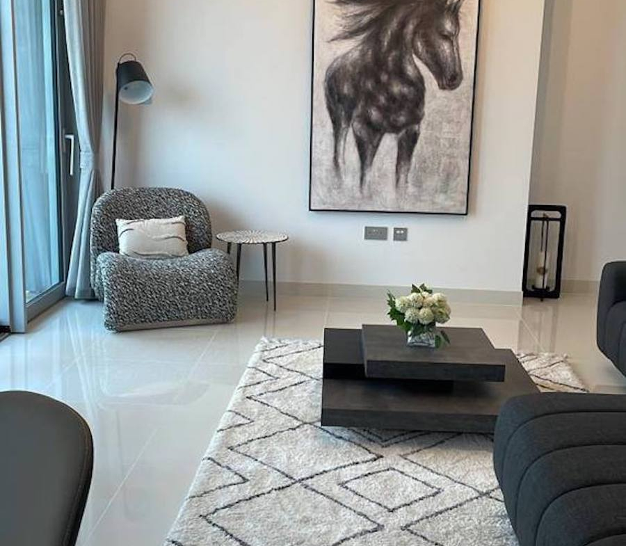 арендовать апартаменты в Дубае в садом на море на высоком этаже