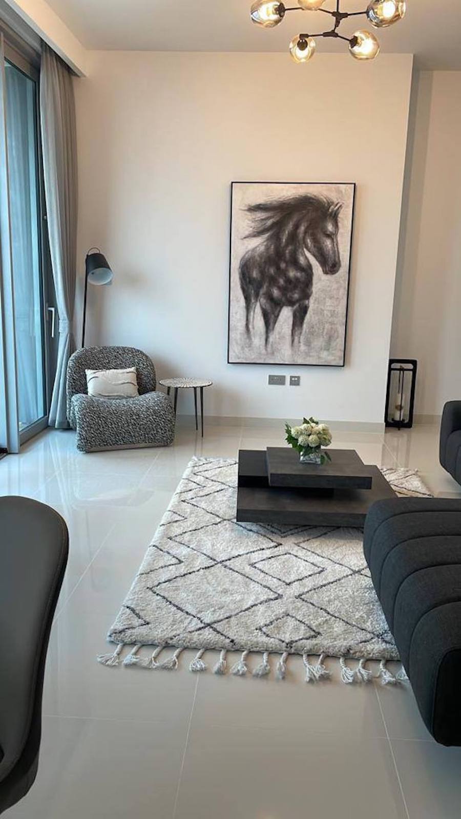 арендовать апартаменты в Дубае в садом на море на высоком этаже