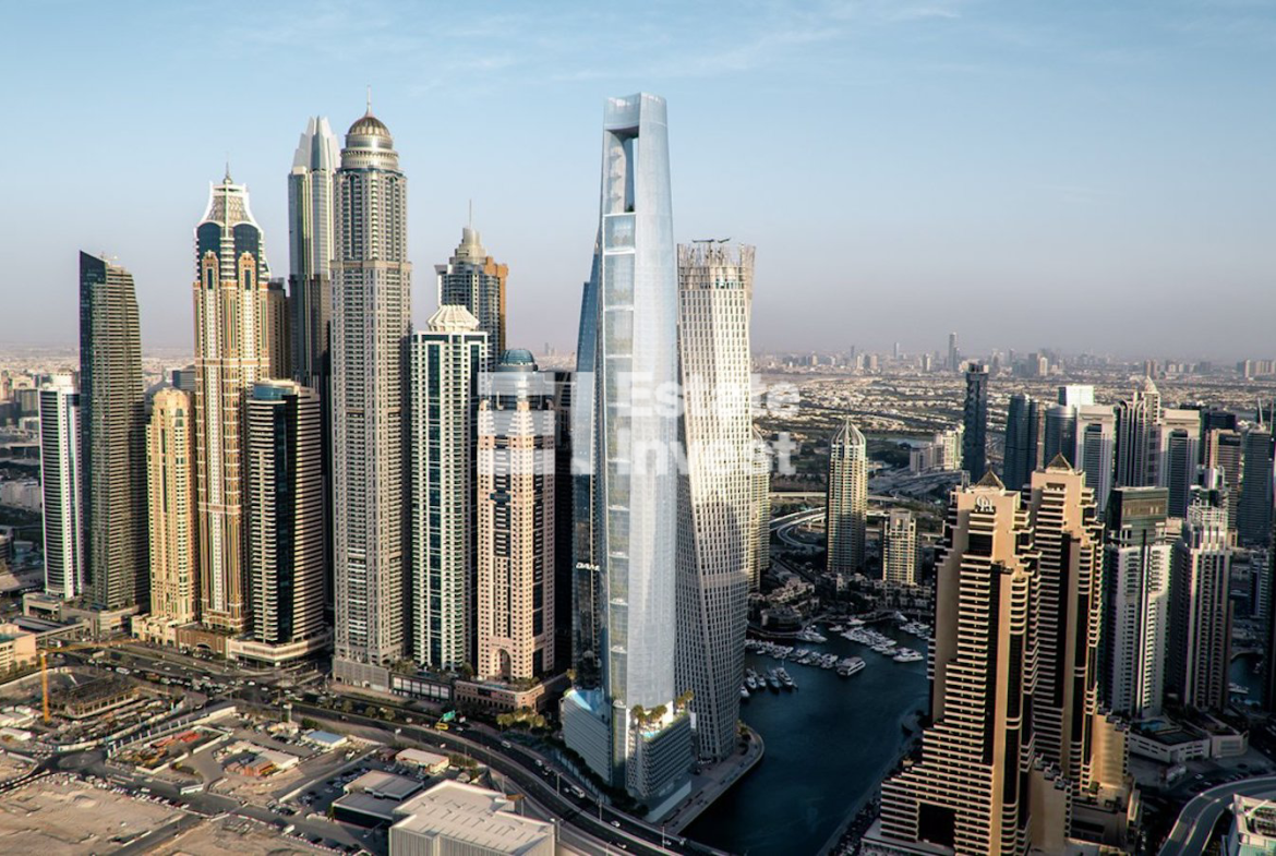 купить гостиничный номер в районе Dubai Marina с видом на море Дубай