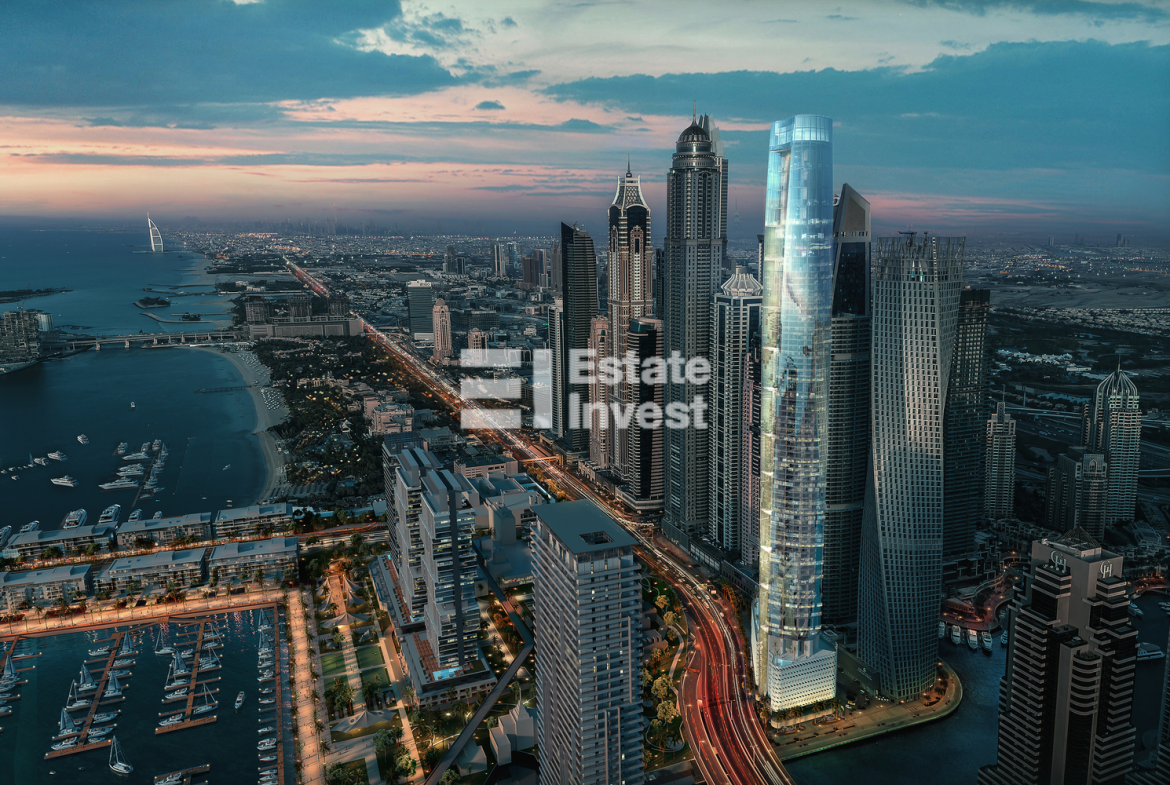 купить гостиничный номер в районе Dubai Marina с видом на море Дубай