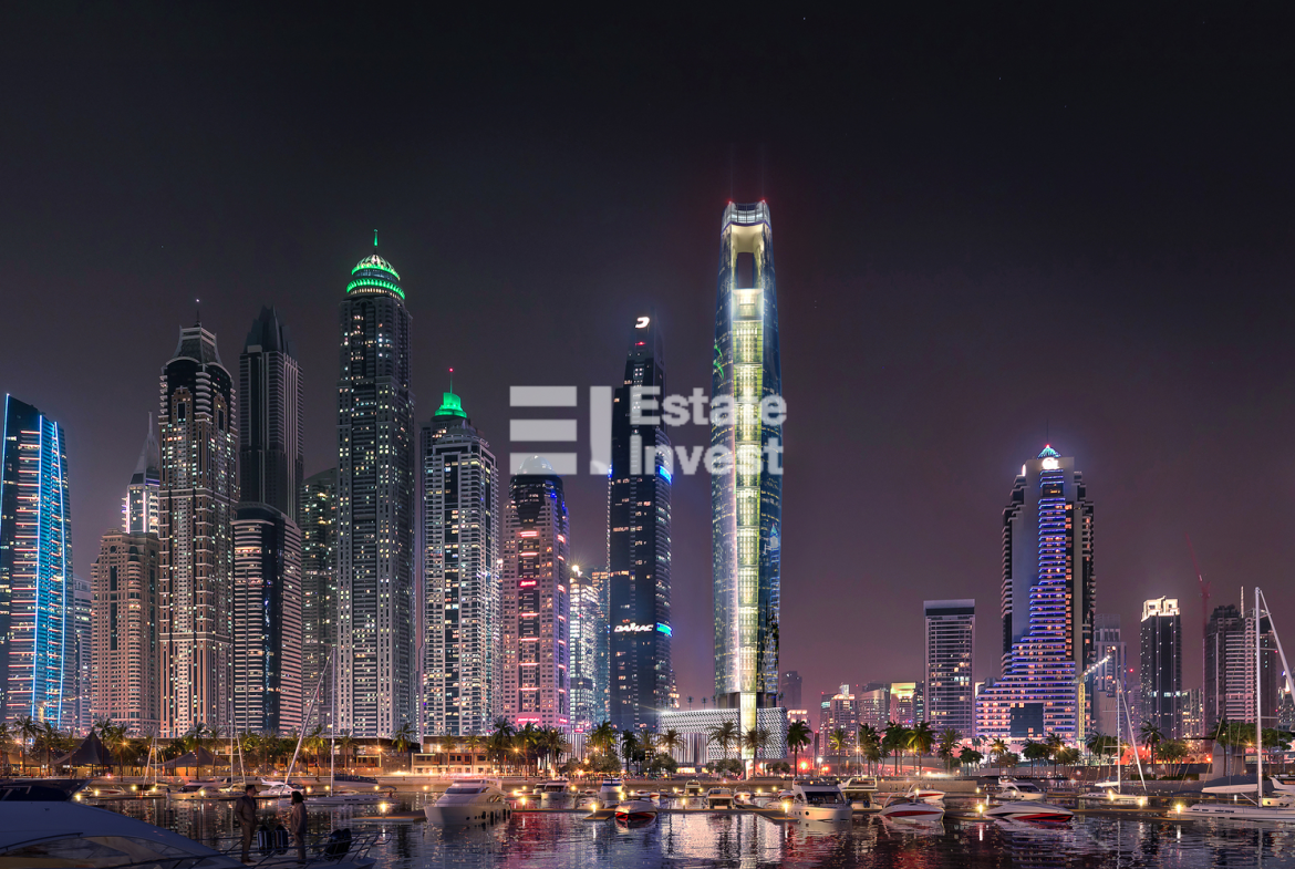 купить гостиничный номер в районе Dubai Marina с видом на море Дубай
