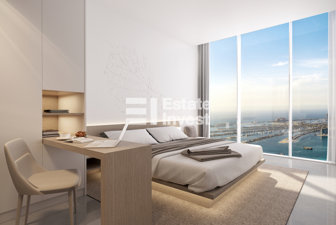 купить гостиничный номер в районе Dubai Marina с видом на море Дубай