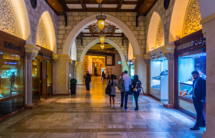 Золотые украшения в Dubai Mall