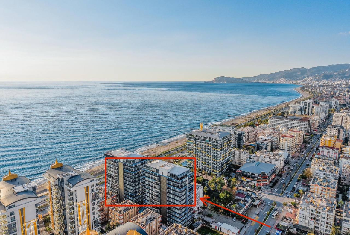 продажа квартиры 2+1 на первой береговой линии, Махмутлар
