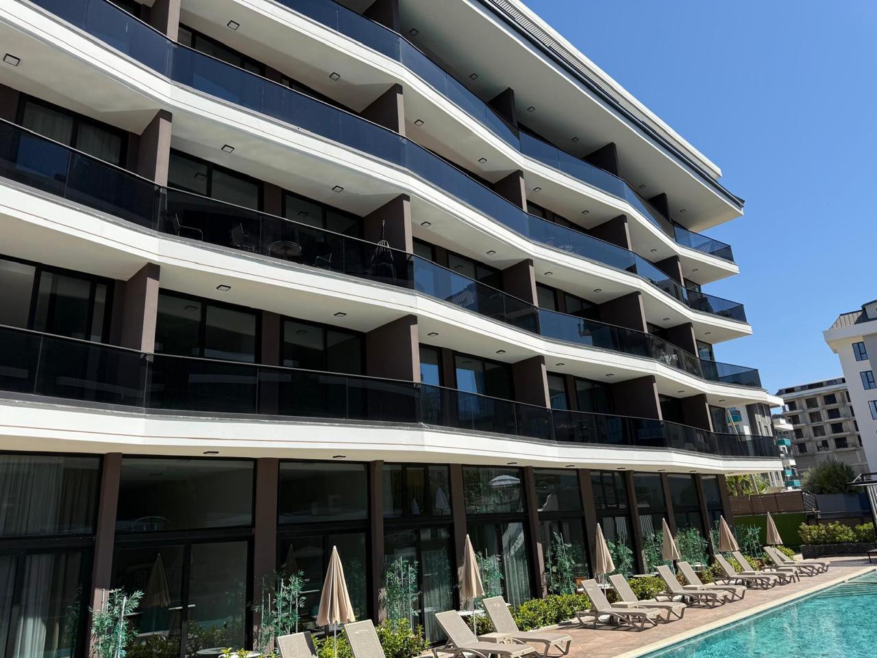 квартира 1+1 с отделкой, комплекс с инфраструктурой 5*, Центр Алании