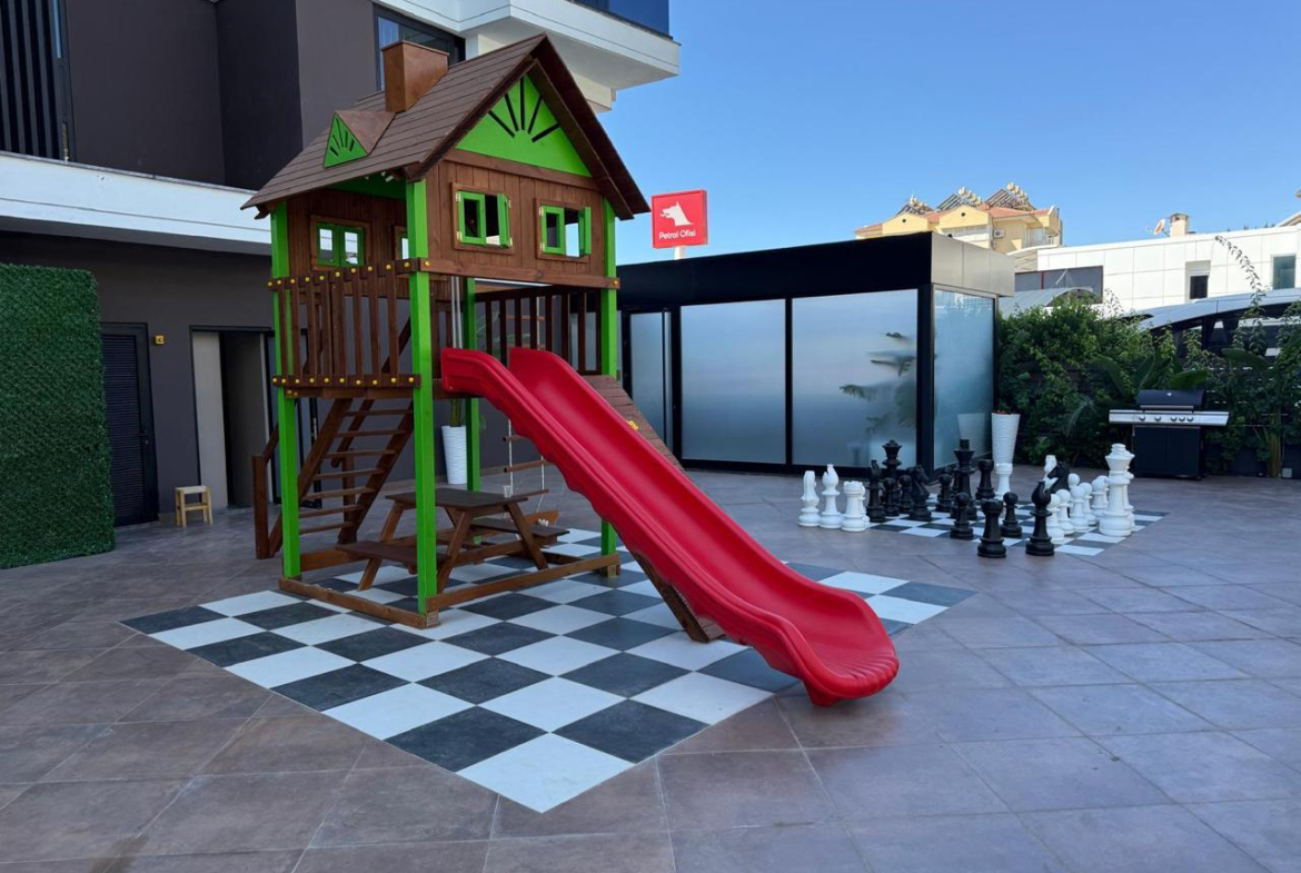 квартира 1+1 с отделкой, комплекс с инфраструктурой 5*, Центр Алании