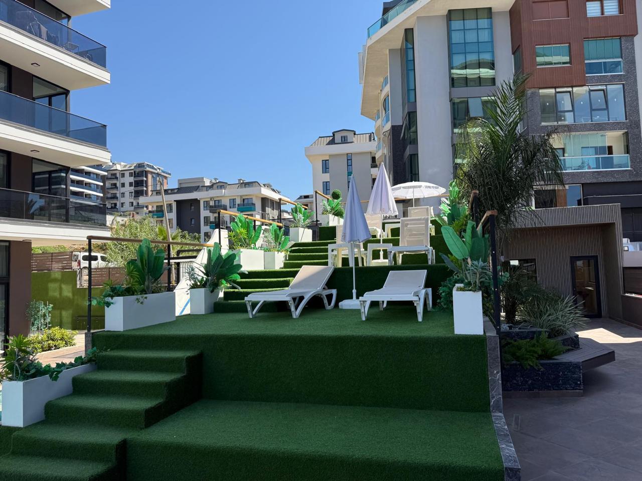 квартира 1+1 с отделкой, комплекс с инфраструктурой 5*, Центр Алании