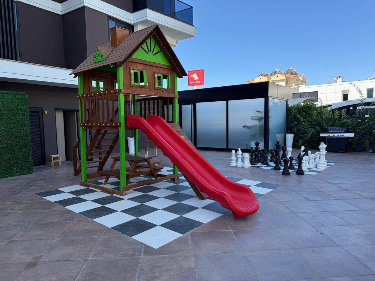 квартира 1+1 с отделкой, комплекс с инфраструктурой 5*, Центр Алании