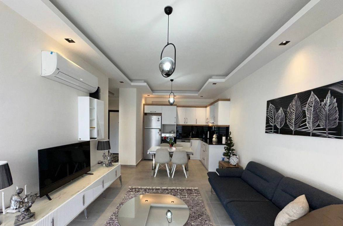 продажа квартиры 1+1 с ремонтом в Махмутларе, Аланья