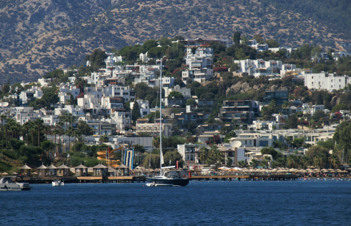 Город Бодрум на побережье Эгейского моря