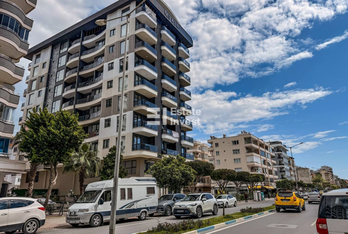 продажа квартиры 1+1 с видом на море, Аланья