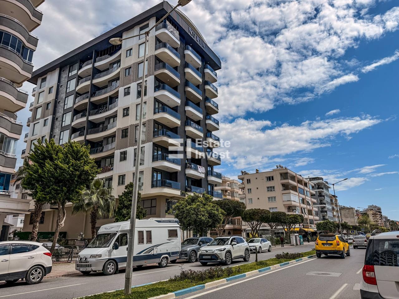 продажа квартиры 1+1 с видом на море, Аланья