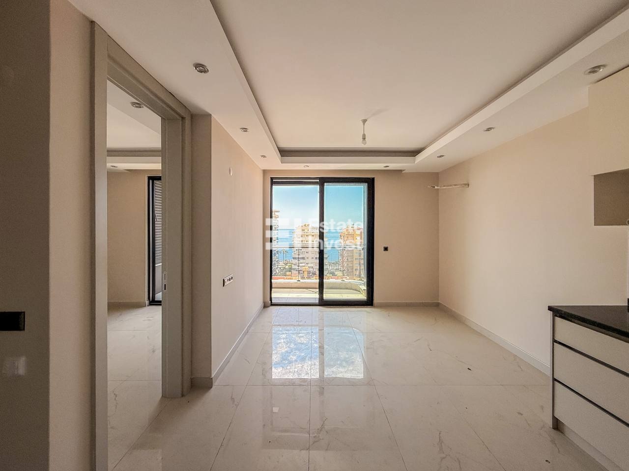 продажа квартиры 1+1 с видом на море, Аланья