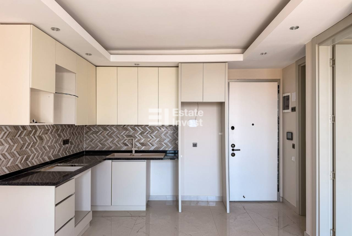 продажа квартиры 1+1 с видом на море, Аланья