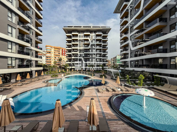 продажа квартиры 1+1 в Аланьи, полная инфраструктура комплекса