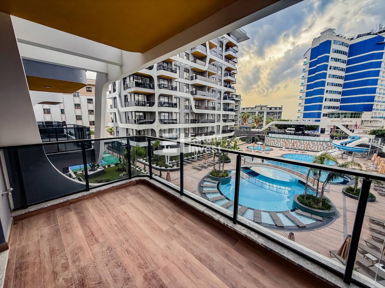 продажа квартиры 1+1 в Аланьи, полная инфраструктура комплекса