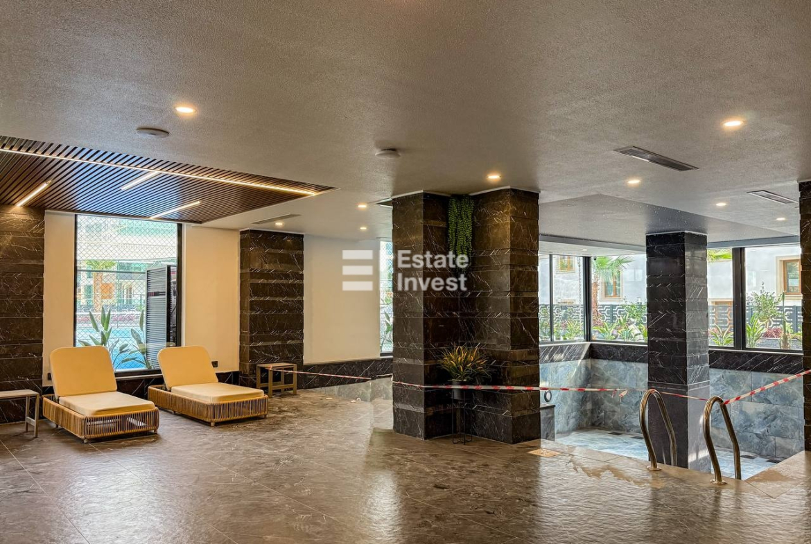 продажа квартиры 1+1 в Аланьи, полная инфраструктура комплекса