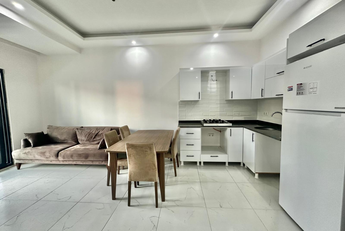 купить квартиру 1+1 с мебелью и техникой, Аланья