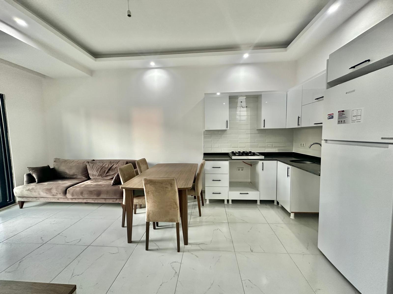 купить квартиру 1+1 с мебелью и техникой, Аланья