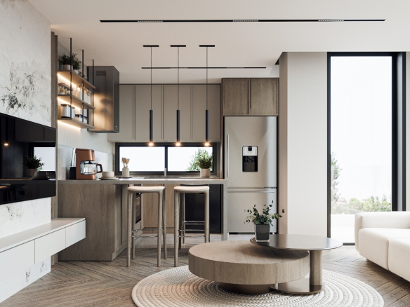 квартира 2+1 в строящемся комплексе, Анталья