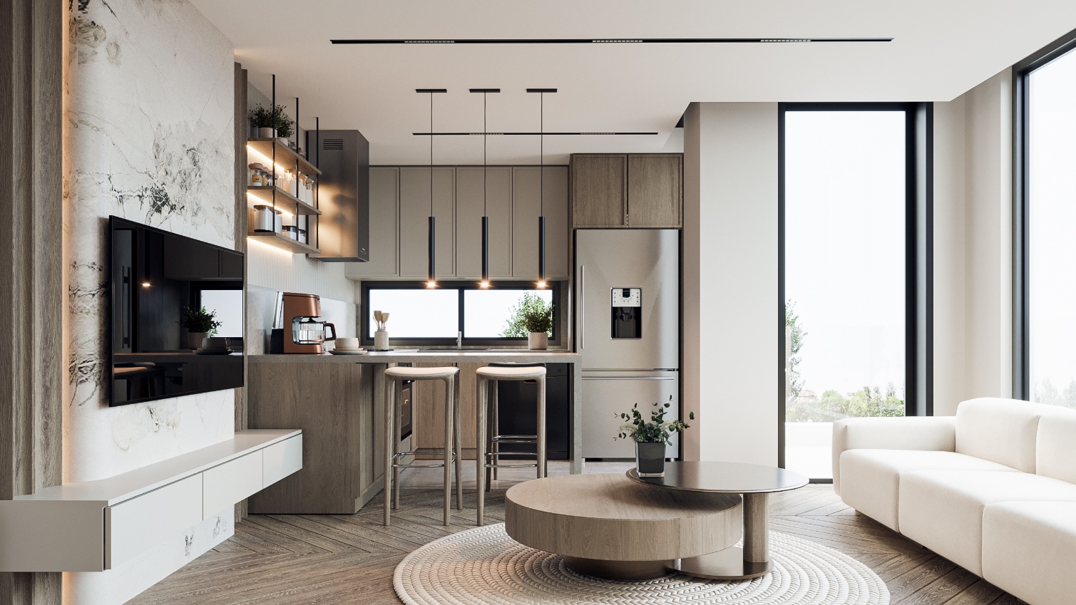 квартира 2+1 в строящемся комплексе, Анталья