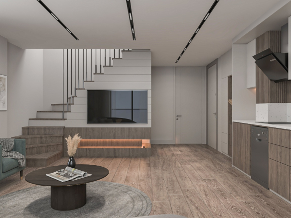 дуплекс 3+1 в новом комплексе, центр Антальи