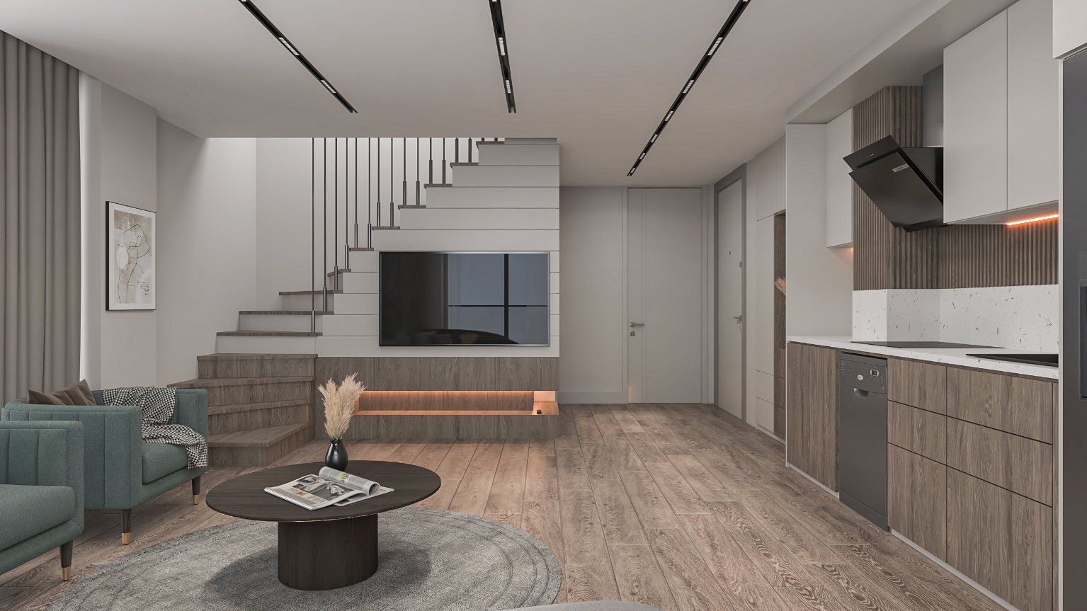 дуплекс 3+1 в новом комплексе, центр Антальи