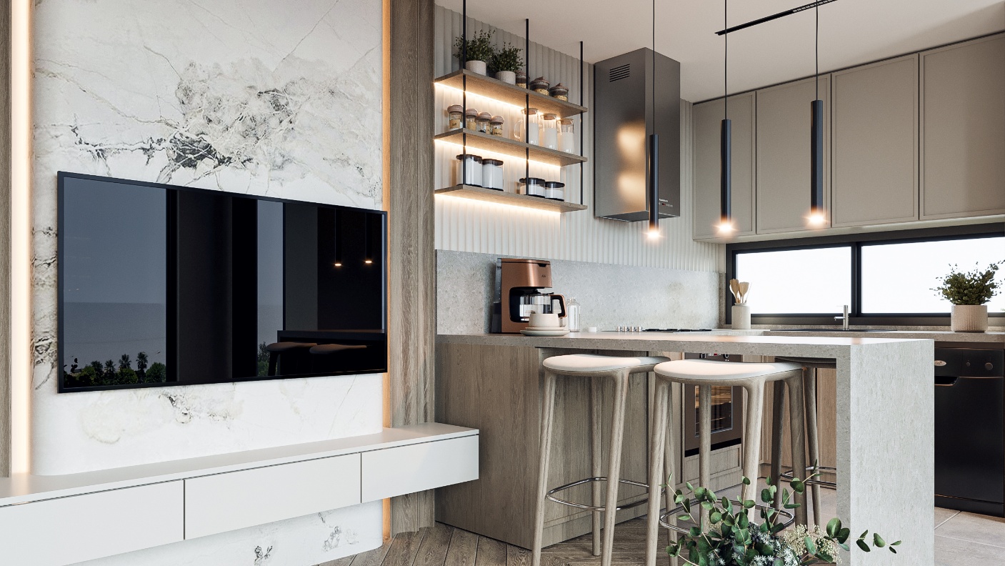 квартира 2+1 в строящемся комплексе, Анталья