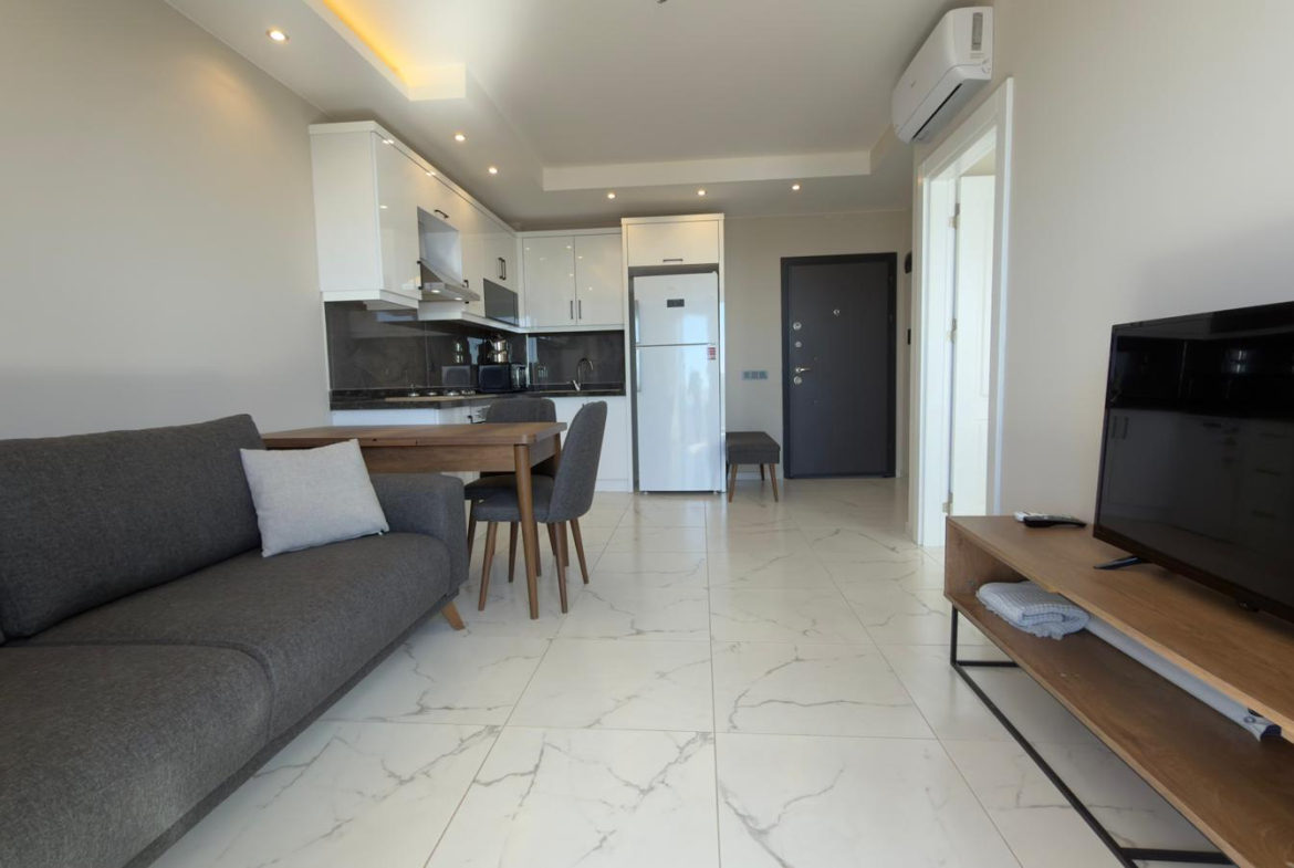 продажа квартиры 1+1 на первой линии моря, Алания