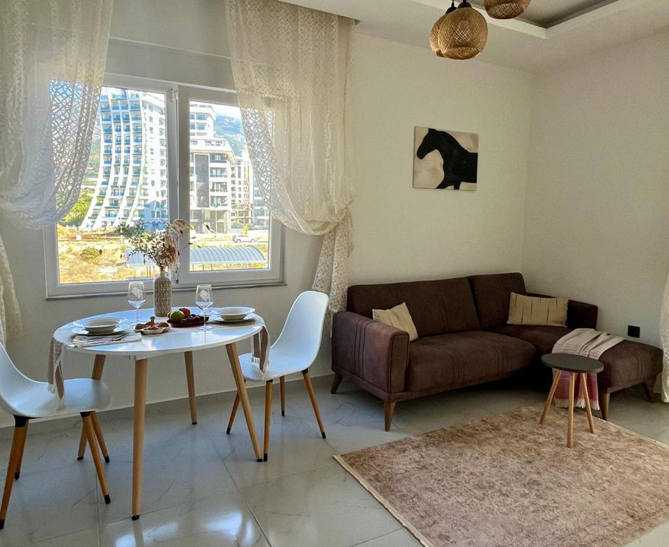 продажа квартиры 1+1 с мебелью в Махмутларе