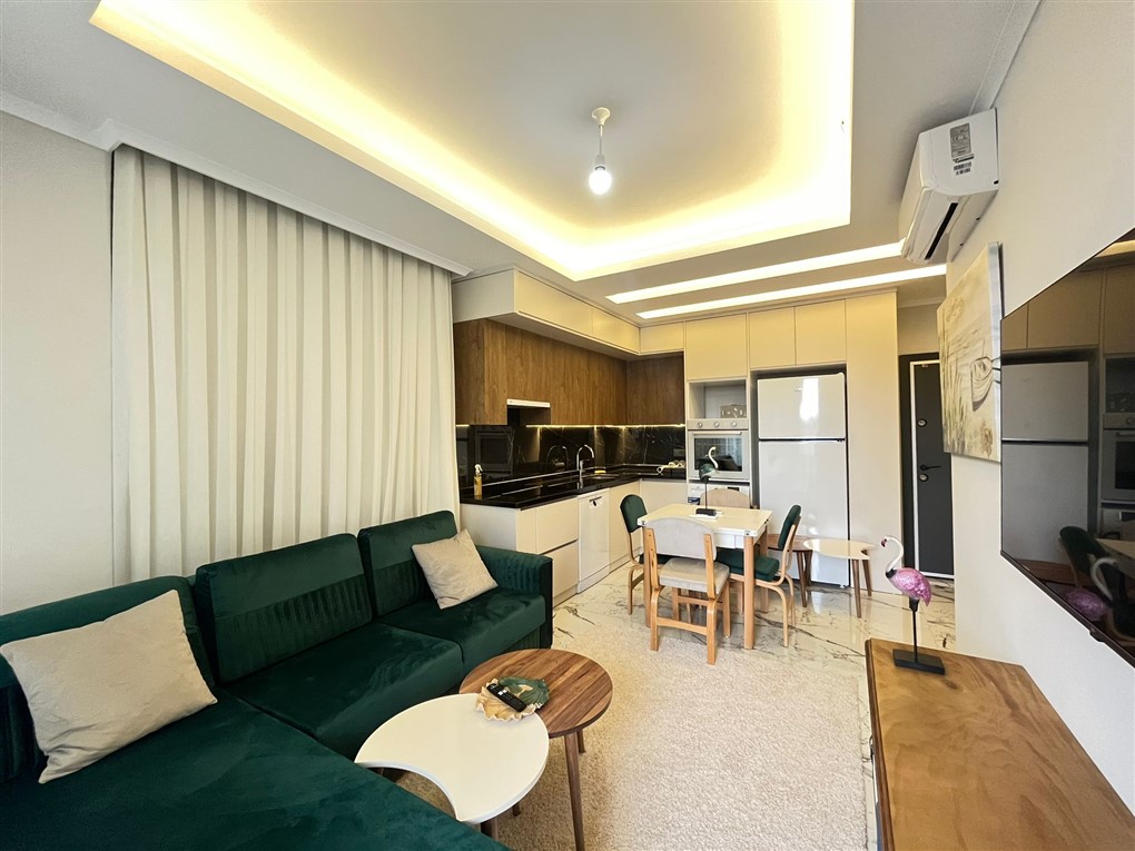 продажа укомплектованной квартиры 1+1 в районе Оба